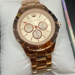 NWT Juicy Couture Watch Rose Gold color, Crown, Logo, Luxe!